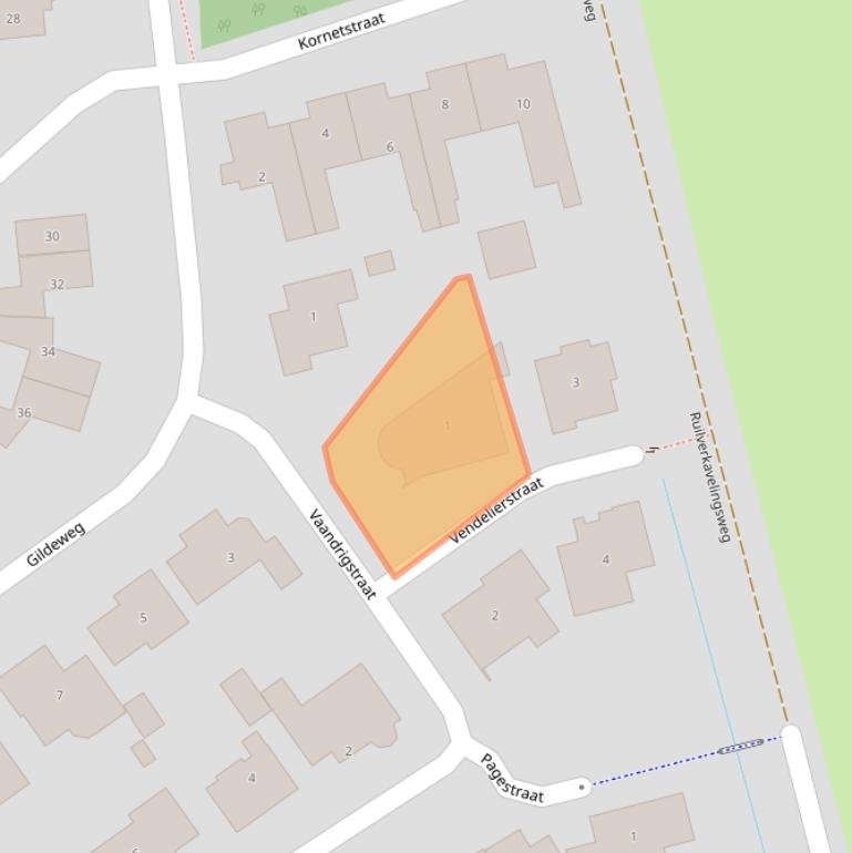 Kaart van postcodegebied 5175TW.