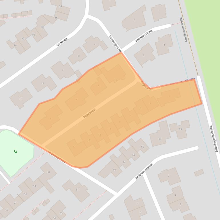 Kaart van postcodegebied 5175TZ.