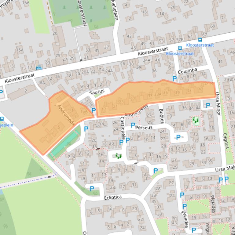 Kaart van postcodegebied 5175VW.