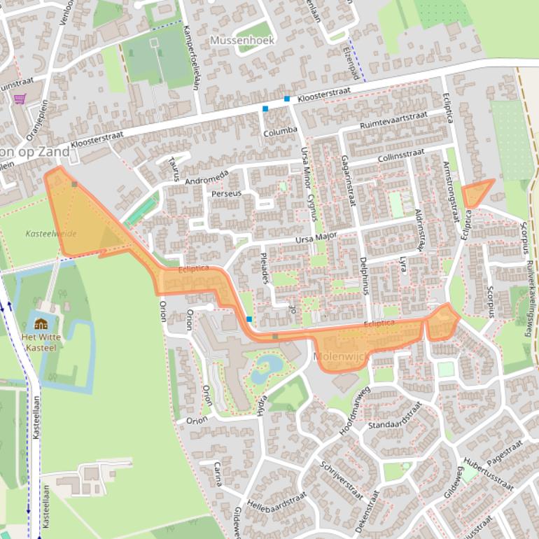 Kaart van postcodegebied 5175XJ.