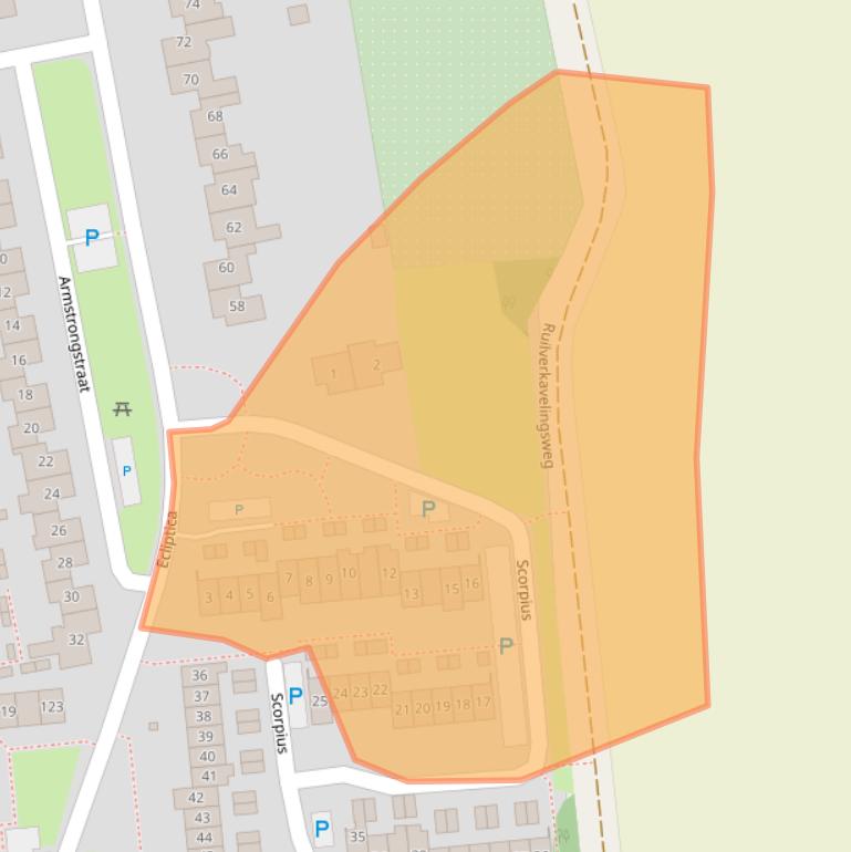 Kaart van postcodegebied 5175XM.