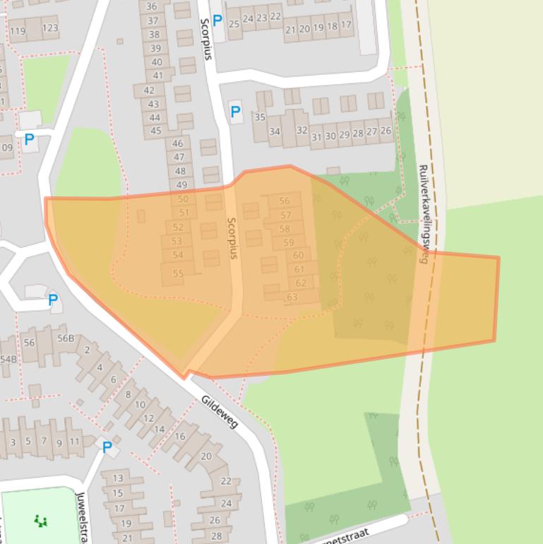 Kaart van postcodegebied 5175XP.