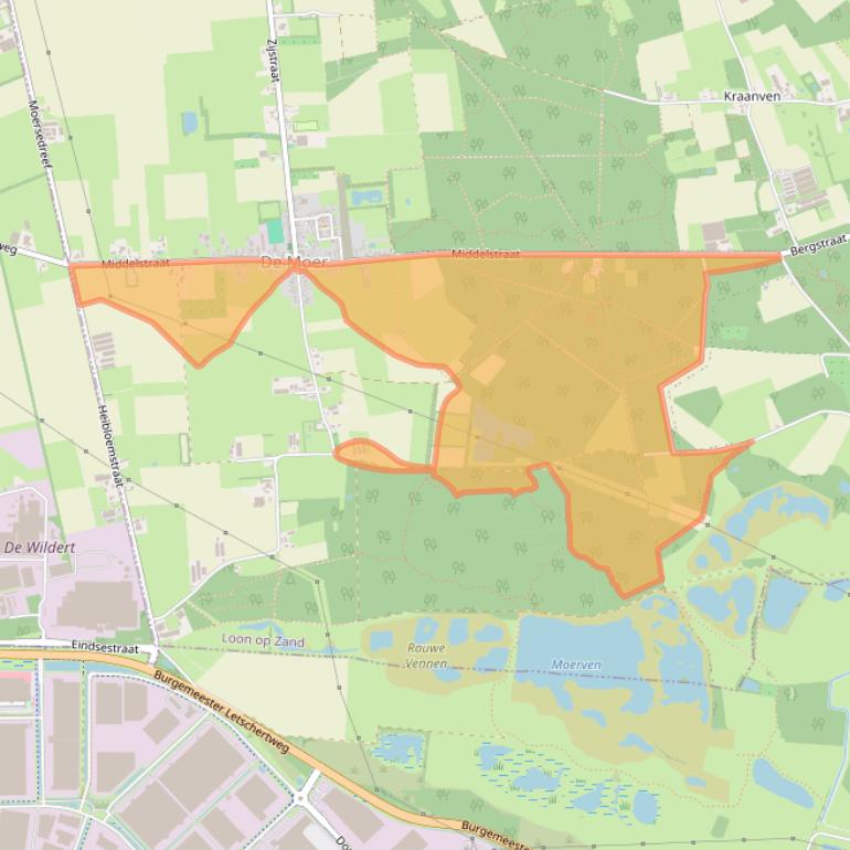 Kaart van postcodegebied 5176NH.