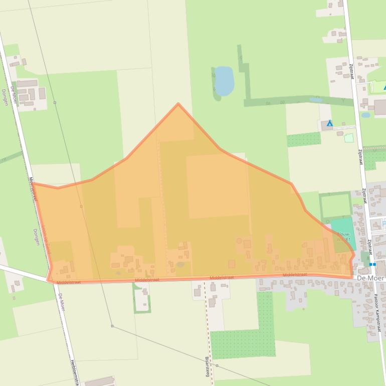 Kaart van postcodegebied 5176NK.