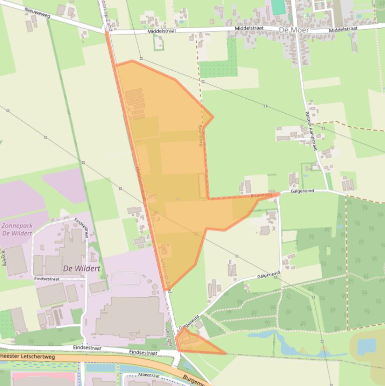 Kaart van postcodegebied 5176NM.