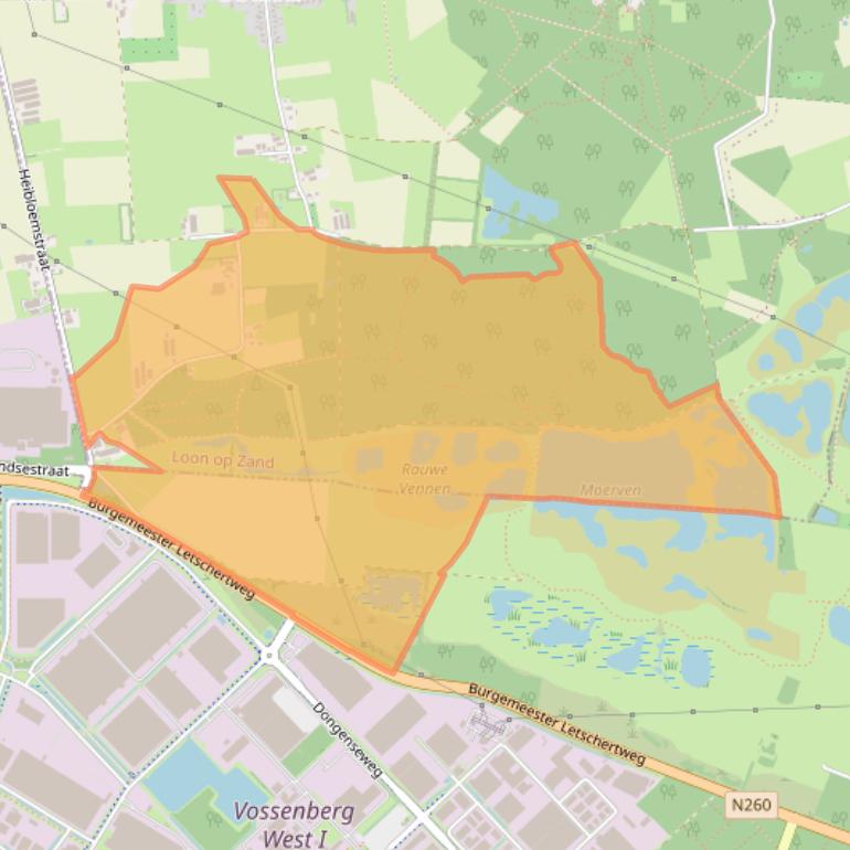 Kaart van postcodegebied 5176NN.