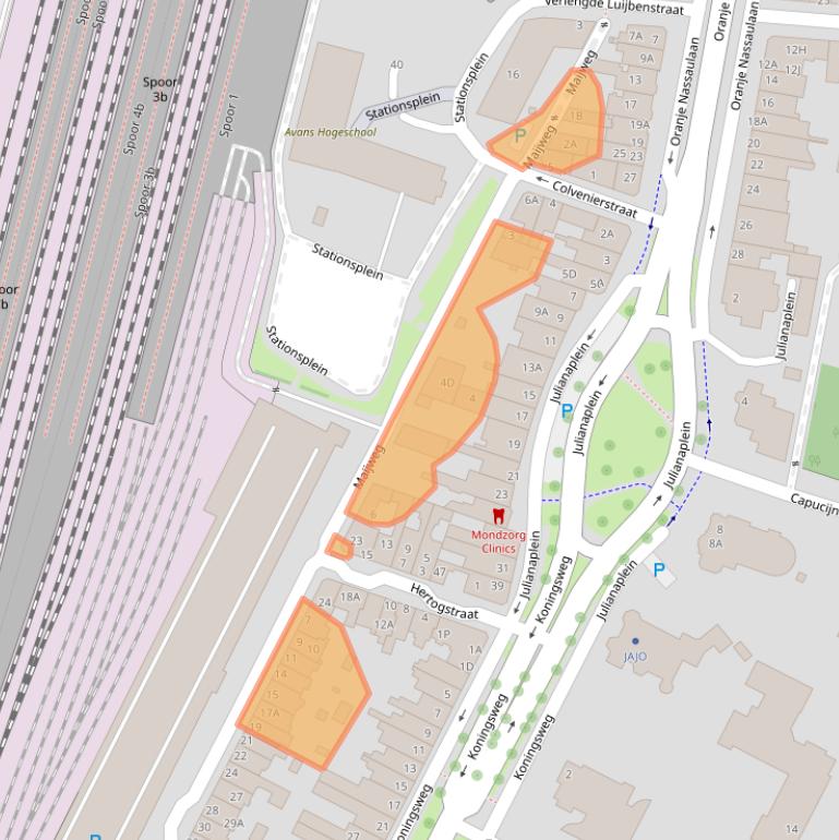 Kaart van postcodegebied 5211AA.