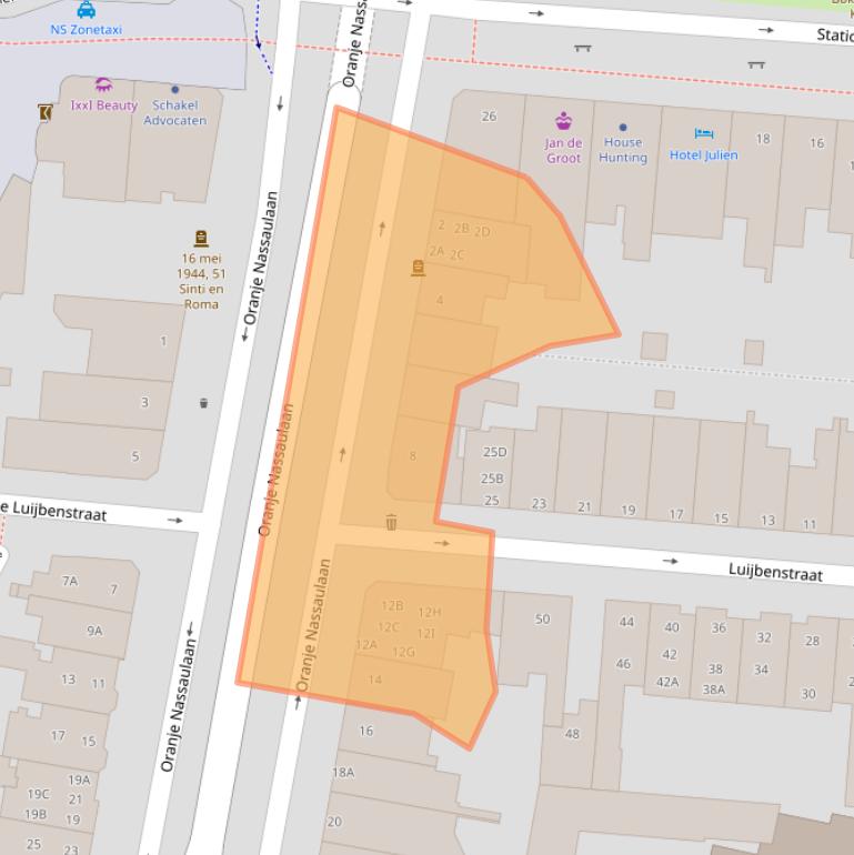 Kaart van postcodegebied 5211AW.