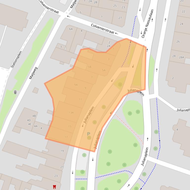 Kaart van postcodegebied 5211BA.