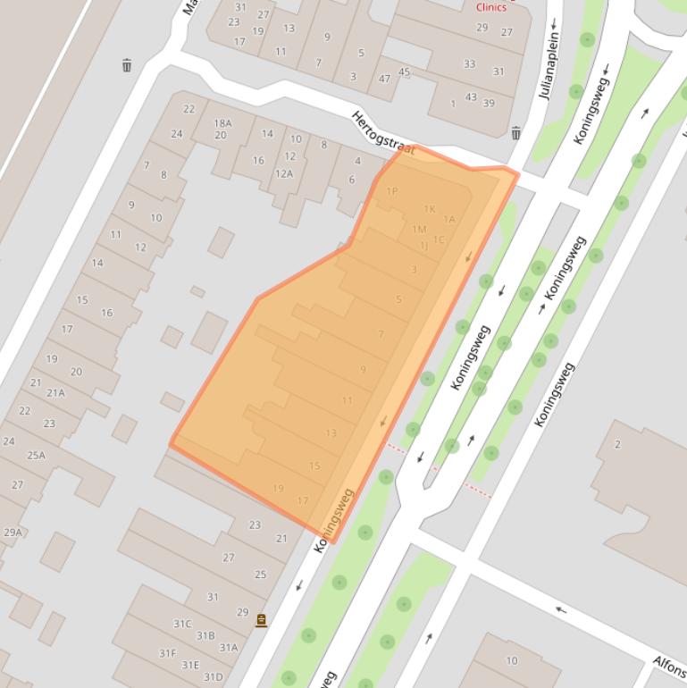 Kaart van postcodegebied 5211BD.