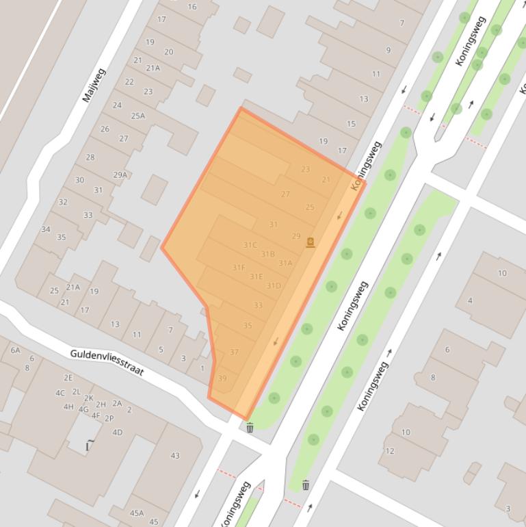 Kaart van postcodegebied 5211BE.