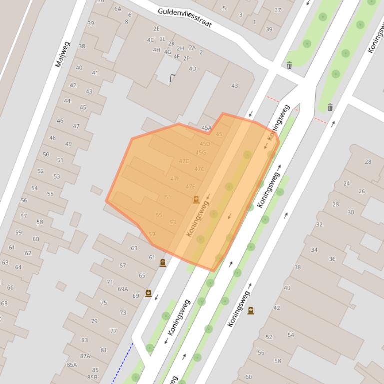 Kaart van postcodegebied 5211BG.