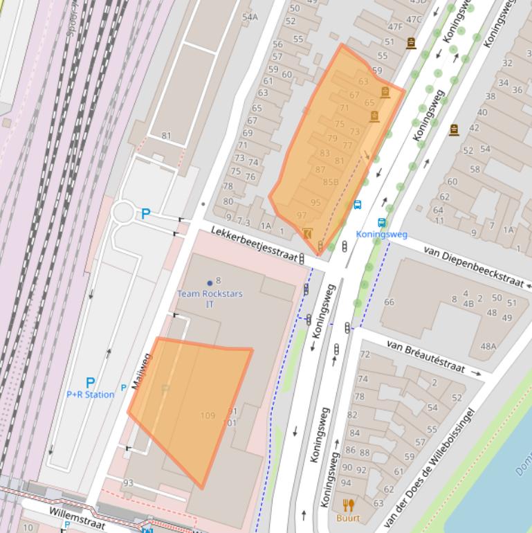 Kaart van postcodegebied 5211BH.