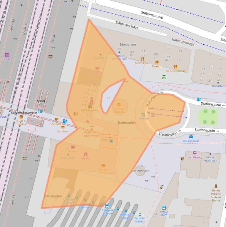 Kaart van postcodegebied 5211BP.