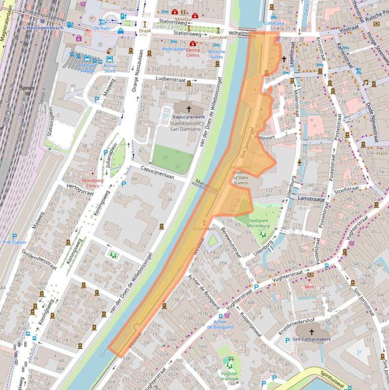 Kaart van postcodegebied 5211DA.