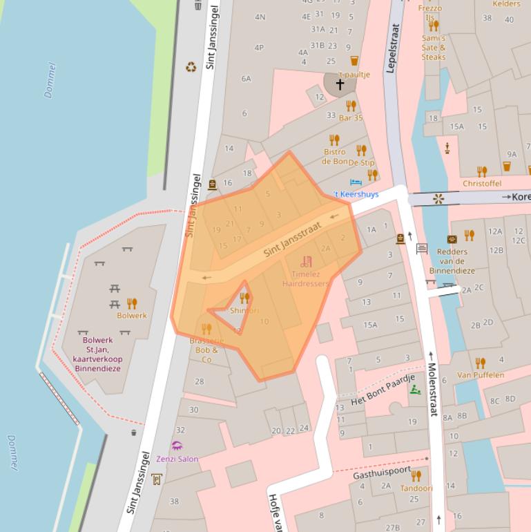 Kaart van postcodegebied 5211DL.