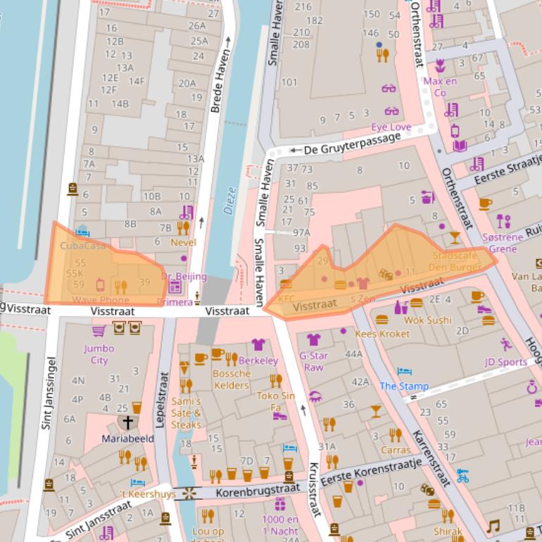 Kaart van postcodegebied 5211DM.