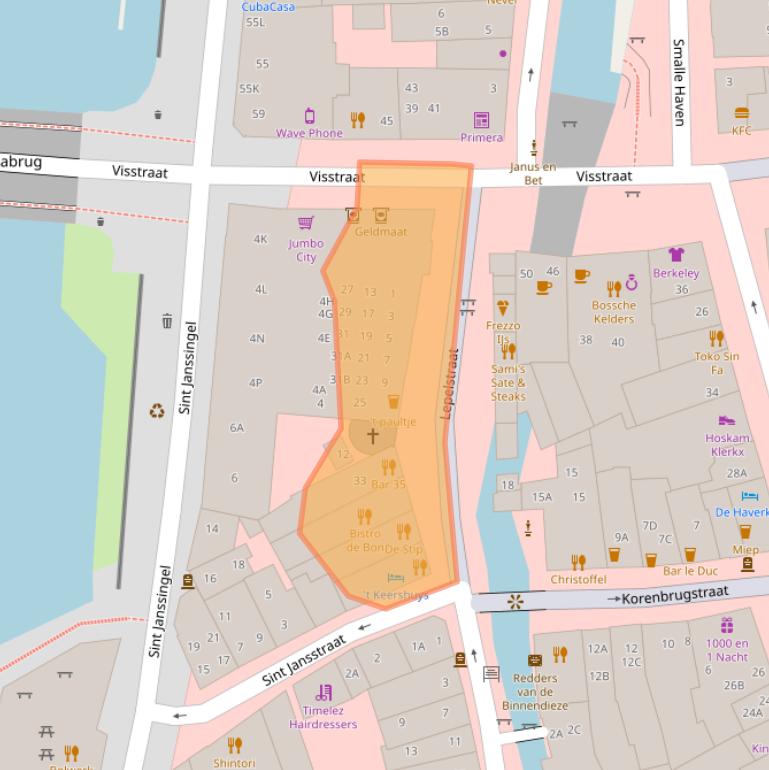 Kaart van postcodegebied 5211DP.