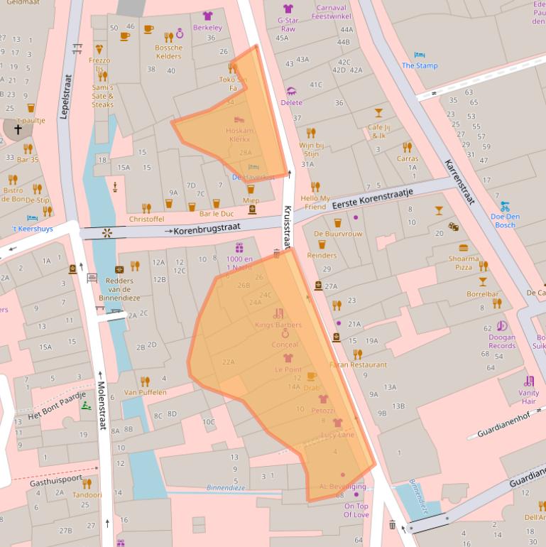 Kaart van postcodegebied 5211DV.