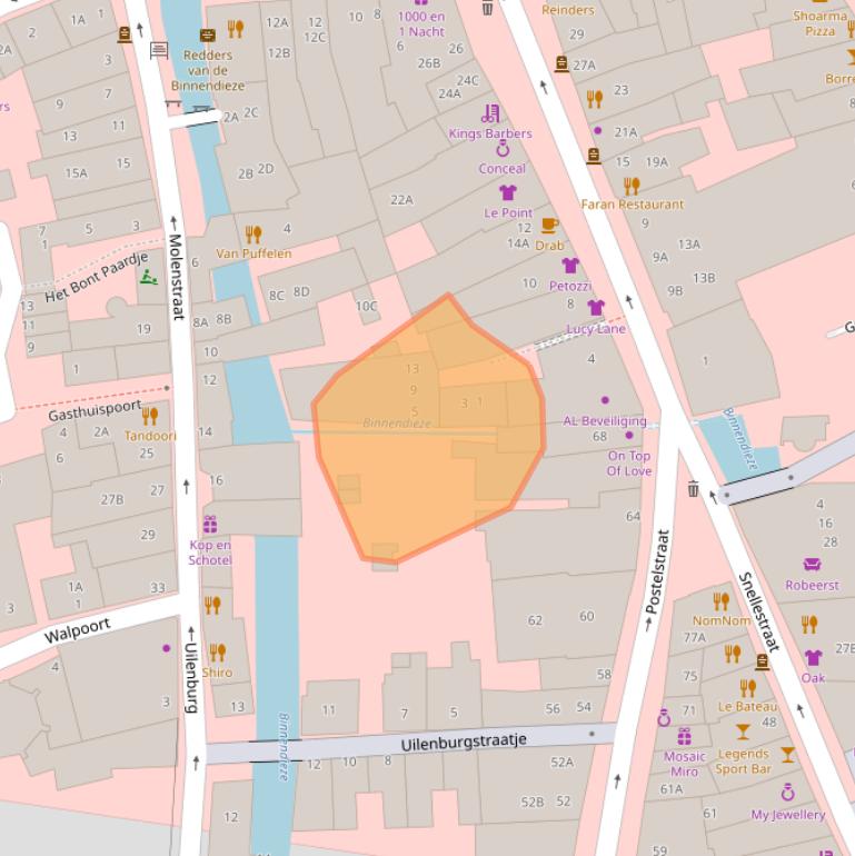 Kaart van postcodegebied 5211EE.