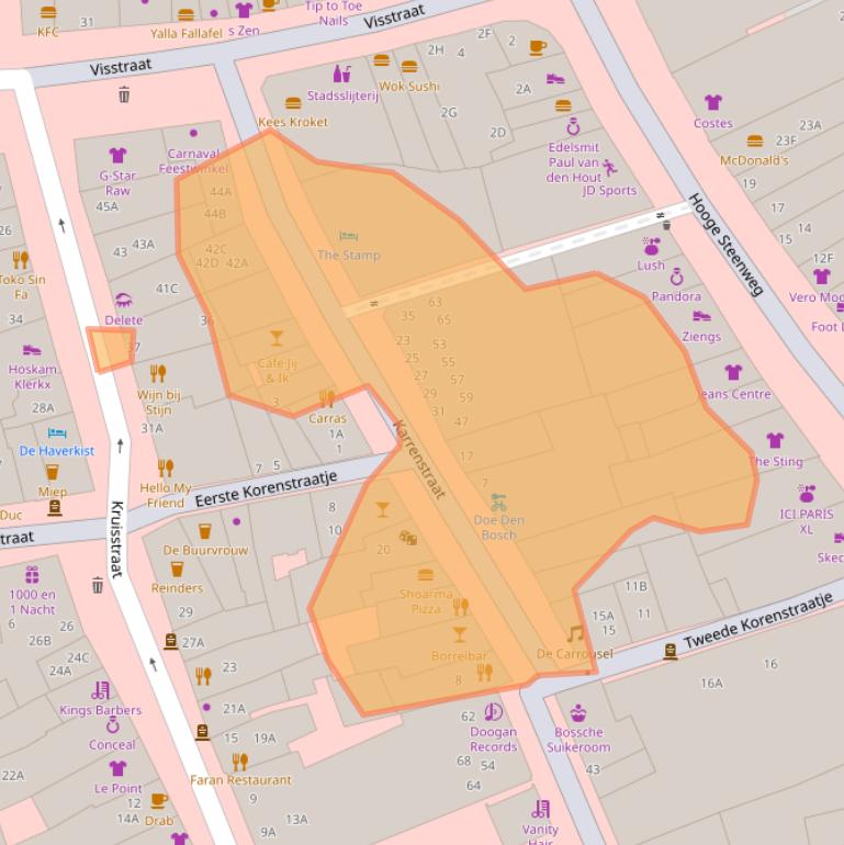 Kaart van postcodegebied 5211EH.