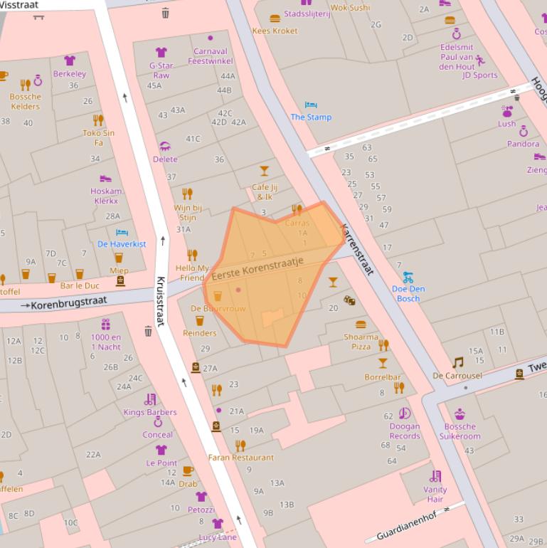 Kaart van postcodegebied 5211EJ.