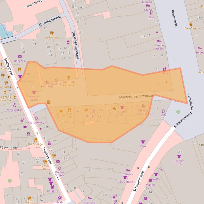 Kaart van postcodegebied 5211EL.