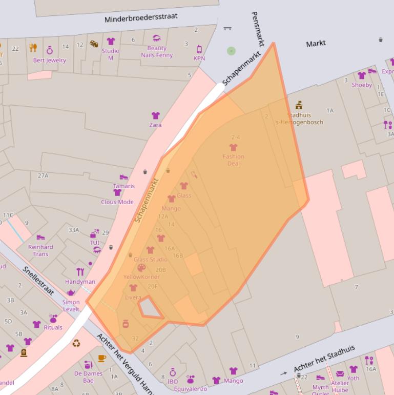 Kaart van postcodegebied 5211ET.