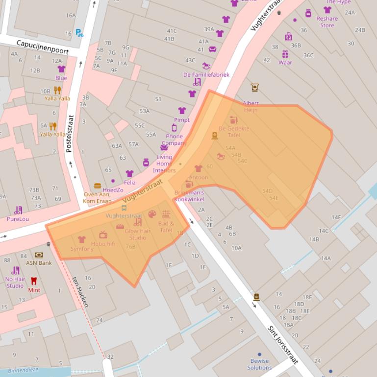 Kaart van postcodegebied 5211GK.