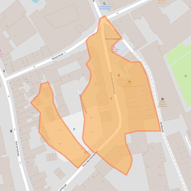 Kaart van postcodegebied 5211HE.