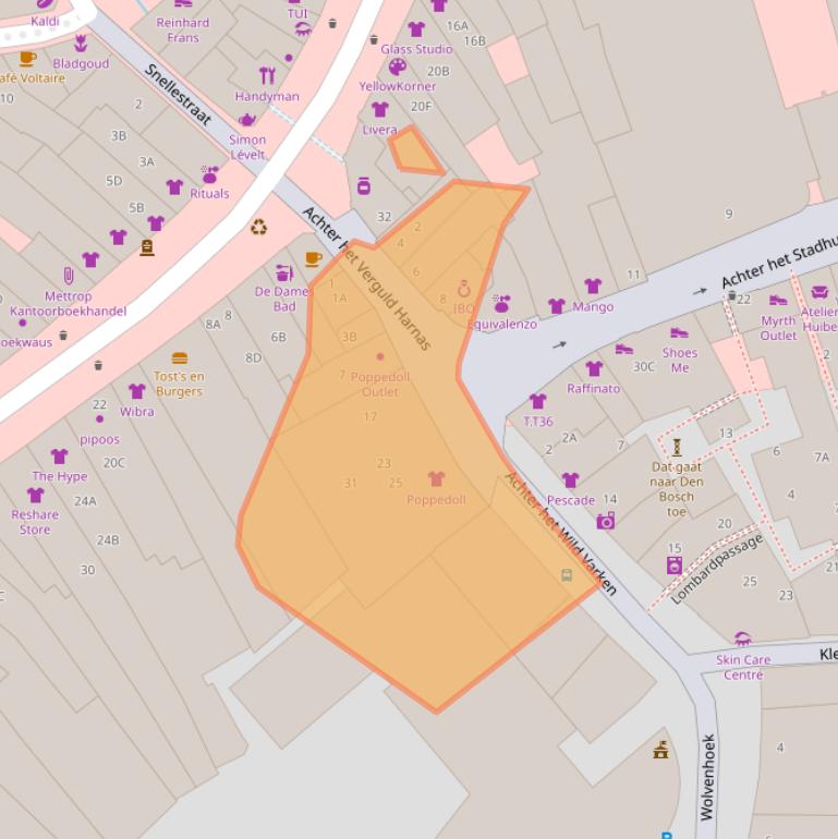 Kaart van postcodegebied 5211HL.