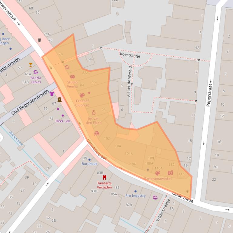 Kaart van postcodegebied 5211HZ.