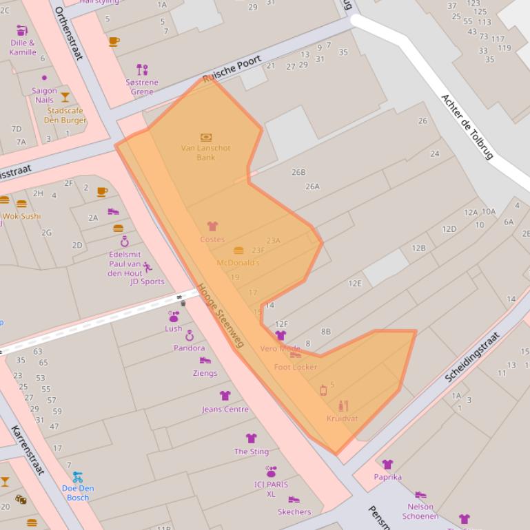 Kaart van postcodegebied 5211JN.