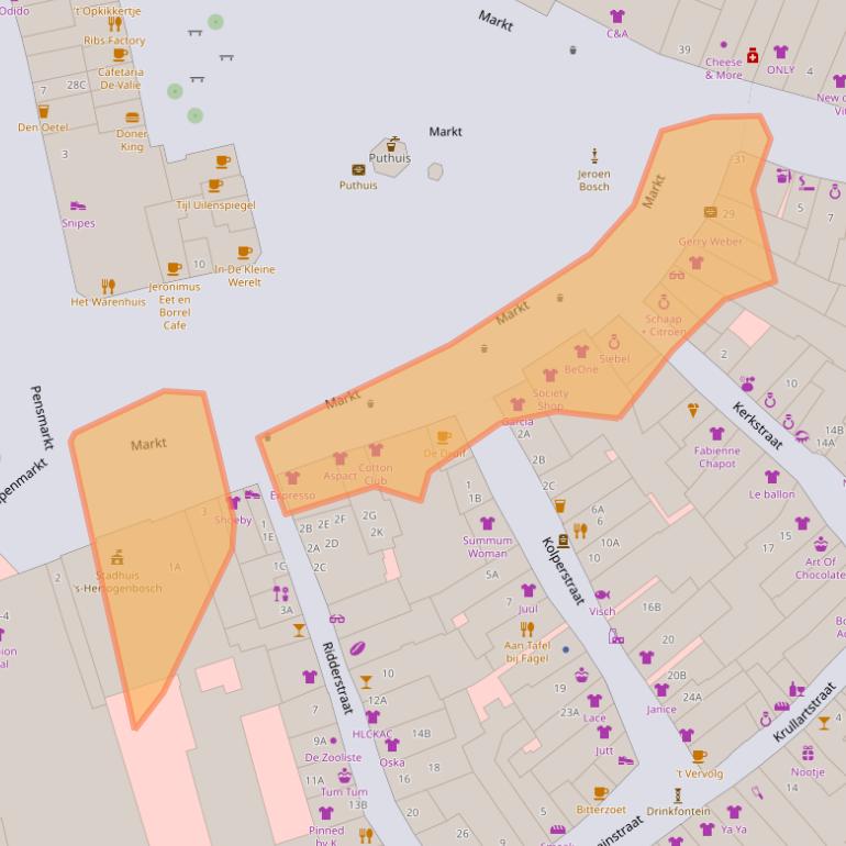 Kaart van postcodegebied 5211JV.