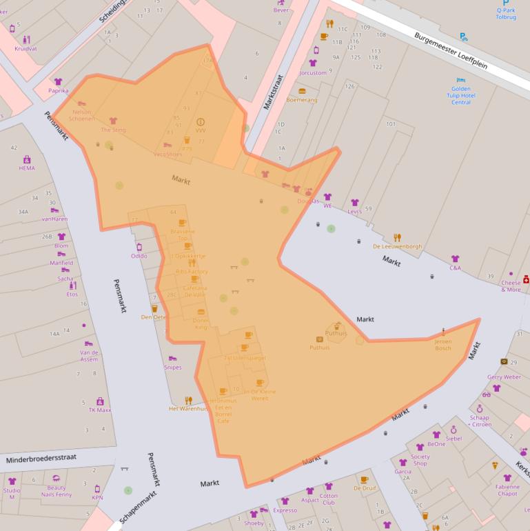 Kaart van postcodegebied 5211JX.