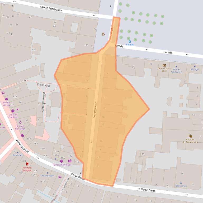 Kaart van postcodegebied 5211KM.