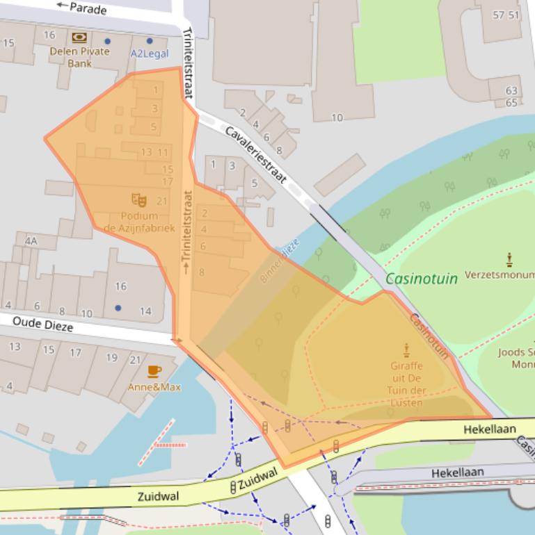 Kaart van postcodegebied 5211KW.