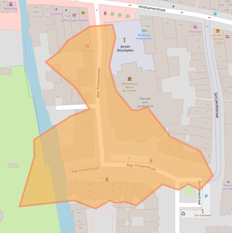 Kaart van postcodegebied 5211LN.