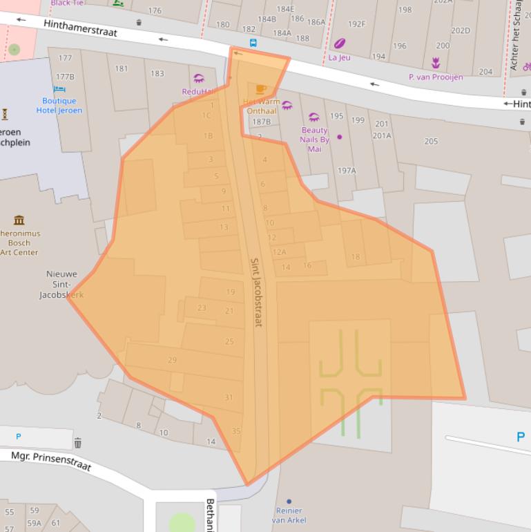 Kaart van postcodegebied 5211LP.