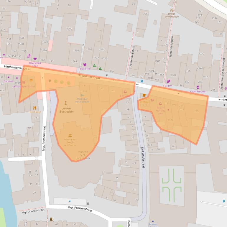 Kaart van postcodegebied 5211ML.