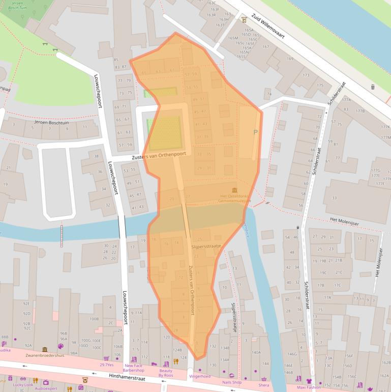 Kaart van postcodegebied 5211ND.