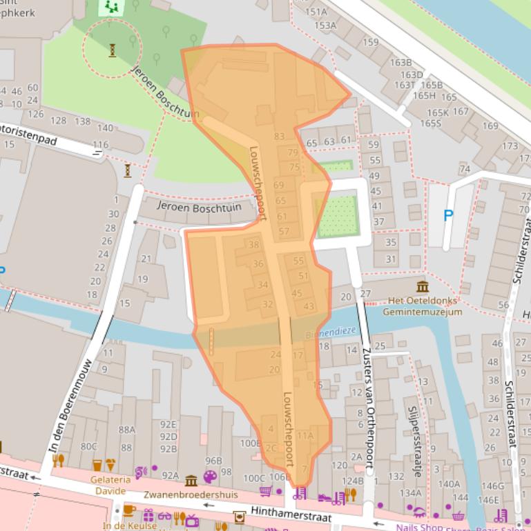 Kaart van postcodegebied 5211NE.