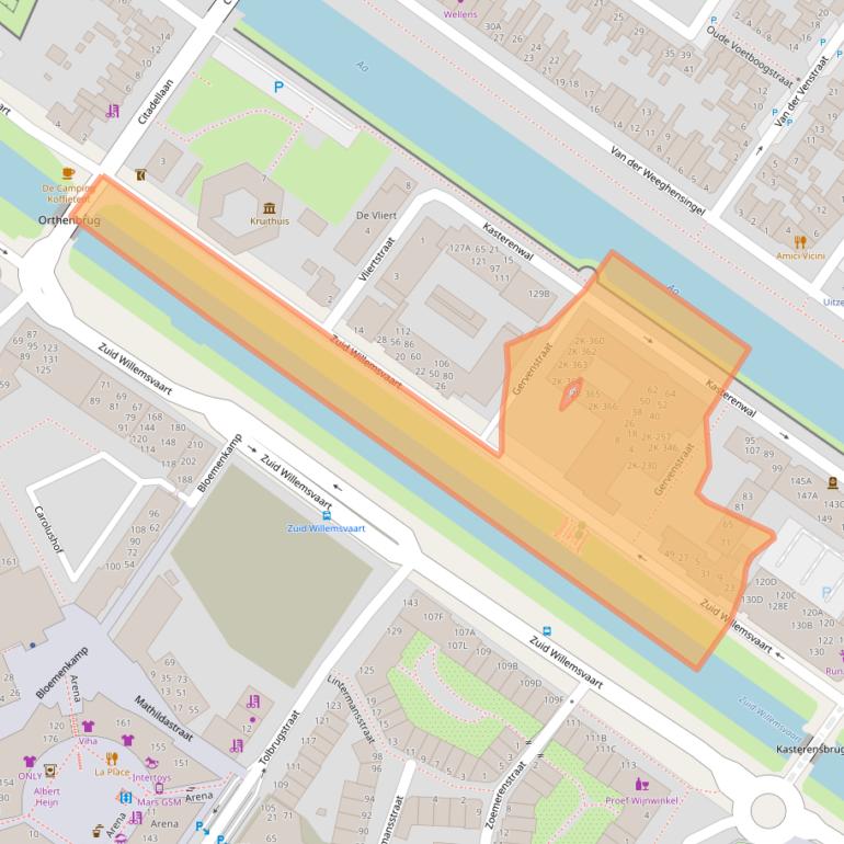Kaart van postcodegebied 5211PD.