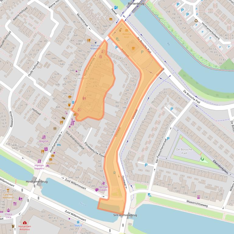 Kaart van postcodegebied 5211PM.