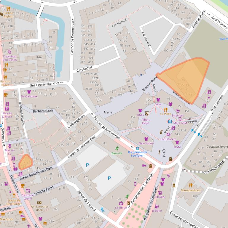 Kaart van postcodegebied 5211SN.