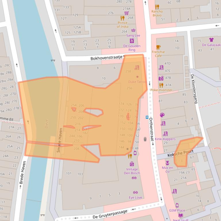 Kaart van postcodegebied 5211SZ.
