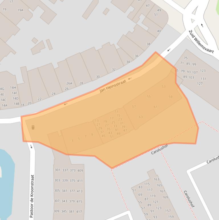 Kaart van postcodegebied 5211TC.