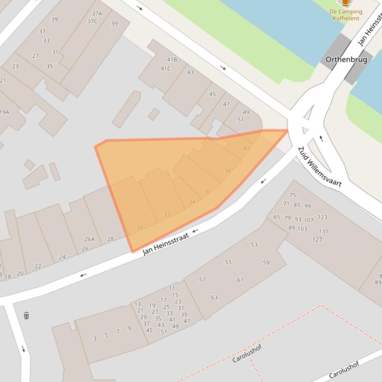 Kaart van postcodegebied 5211TE.