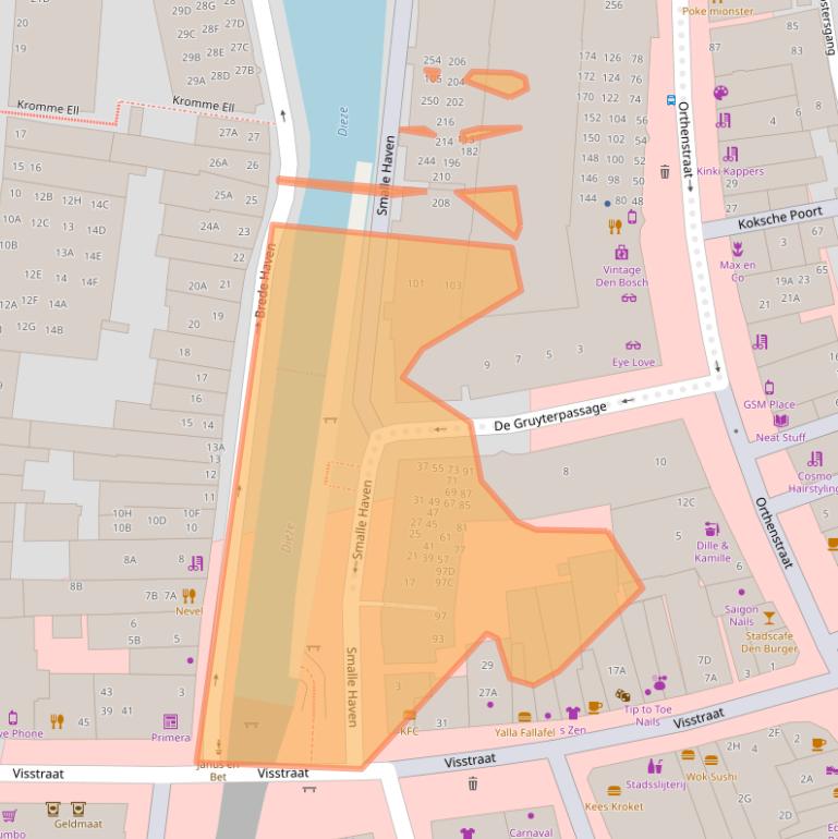 Kaart van postcodegebied 5211TJ.