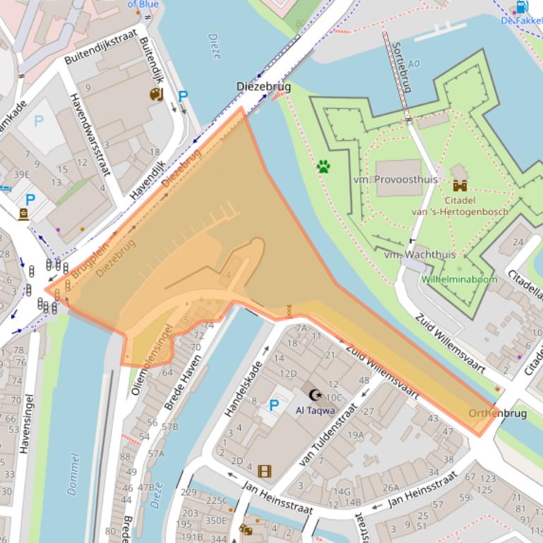 Kaart van postcodegebied 5211TN.